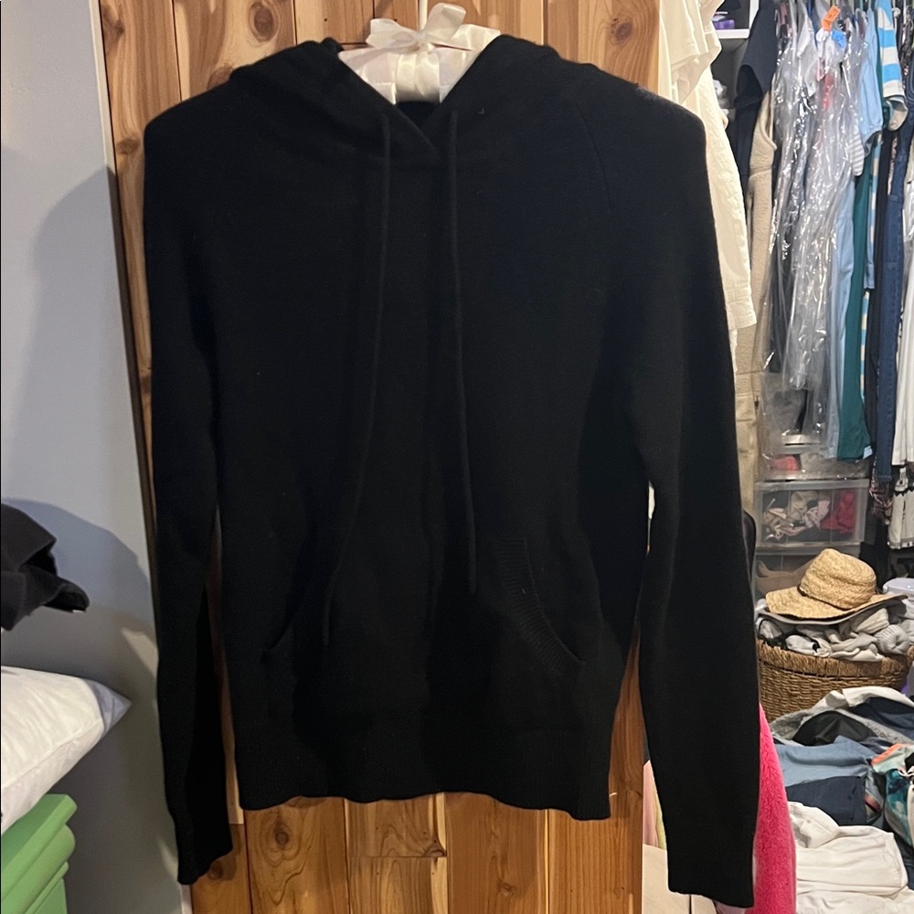 J Crew Cashmere Black Women's Hoodie